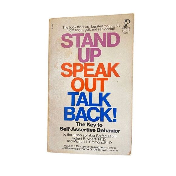 Stand Up Speak Out Talk Back The Key To Self Assertive Behavior Paperback Book - Picture 1 of 12